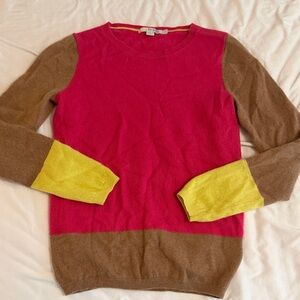 Boden colorblock cashmere sweater